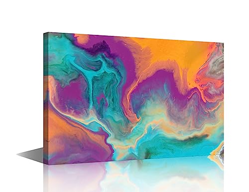 Bedroom Wall Art Abstract Colorful Watercolor Art Prints Framed Wall