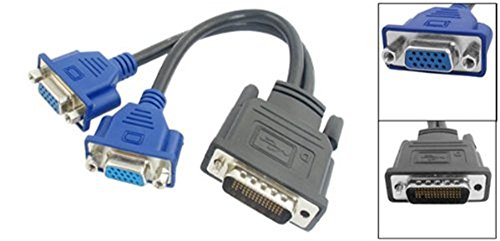 Agile-Shop DMS-59 Pin Male to Dual VGA Female Y Splitter Video Card Adapter Cable