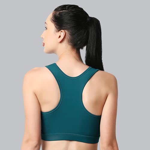 Image of SOIE Women's Medium Impact Quick Dry Padded Racerback Printed Athleisure Sports Bra