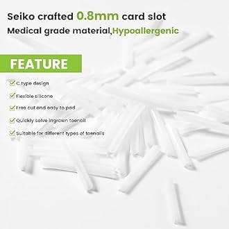 BEZOX Ingrown Toenail Corrector Set - 40 Pcs Pain-Free Toenails Straightener Strips with Toe Nail Lifter - Easy Use Ingrown Toenail Tools Kit