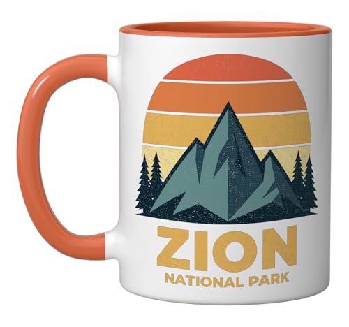 Taza Cerámica 11 oz Zion National Park Naranja/Blanco miniatura 1