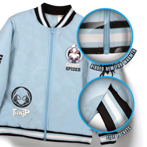 Image of Marvel Superheroes Boy's Bomber Jacket - Spider-Man, Miles Morales, Black Panther, Ghost-Spider, Venom Bomber Jacket for Kids
