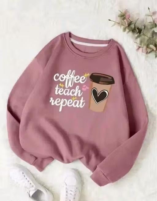 Image of Women Stylish Oversized Printed Stshirt Soft Fleece Winter r Casual Hoodie for Daily Fashion Pink XL