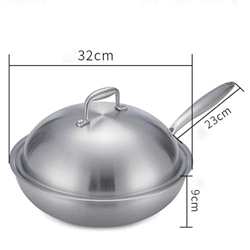 Wok antiadherente 5 Qt con tapa, fondo plano compatible inducción miniatura 3