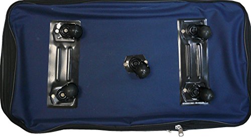 36" Navy Blue Rolling Wheeled Duffle Bag Spinner Suitcase Luggage - 5 Wheels2