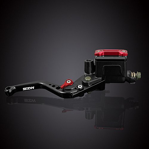 Mzs Black 7/8 Levers Set Brake Master Cylinder Clutch Lever Universal Short Adjustable Cnc Compatible thumb #3