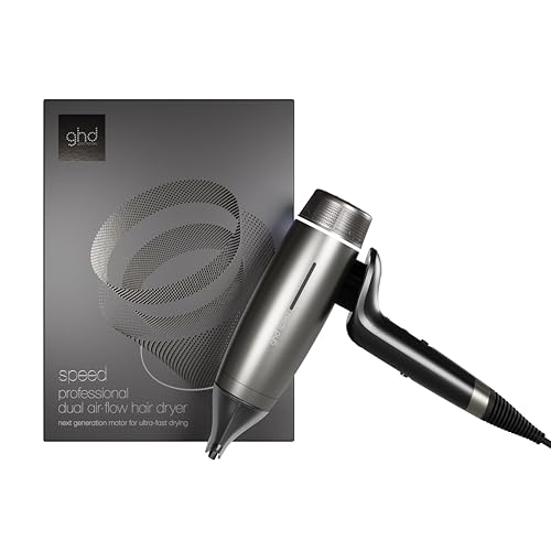 ghd - Sèche-cheveux ghd Speed - Seche cheveux professionnel (Noir métal). Ultra-rapide, séchage puissant avec contrôle, sans dommage thermique, frais en...