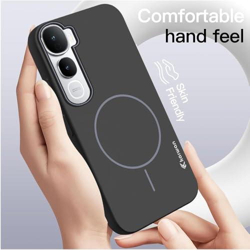Image of KARWAN️ Magnetic Wireless Ultra Slim-Fit Back Case Cover for Vivo Y400 PRO |Hard PC Case Cover| Ultra-Thin & Light Weight with [Ultra Premium Feel] Case for Vivo Y400 PRO (6.77 inch) (Black)