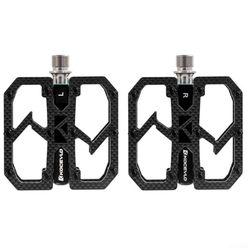 Pedales de bicicleta de fibra de carbono de estabilidad mejorada con diseño ligero y construcción fuerte