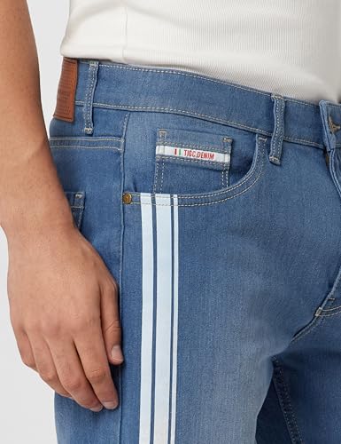 Image of The Indian Garage Co Men Slim Fit Solid Mid-Rise Denim Shorts