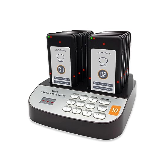 Lineup Waiting Queue Pagers for Restaurants Paging System Coast Buzzer Beep Buzzer Signal Calling Customer Service for Cuisine Hospital