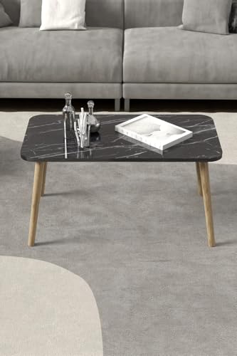 Image of Engineered Wood Rectangular Modern Coffee Tables Modern Nesting Table Nightstand And Accent Tables Stacking Side Table For Living Roomend Tables Easy Assembly