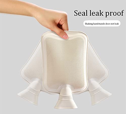 Comdourt Hot Water Bottle，With Lid Rubber Knitted，Hot Water Bag For Pain Relief Hot Compress，Hot Water Bottles For Pain Relief，Menstrual Cramp Relief，2L Hot Water Bag For Hot And Cold Compress (Green) #TOP2