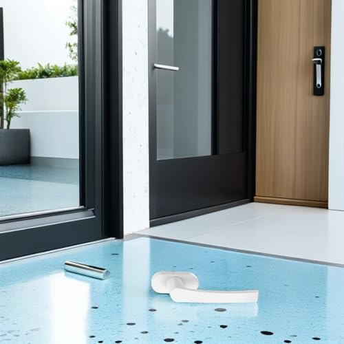 Manijas para ventana abatible de aluminio Veemoon con pestillo integrado en juego de 2 unidades 7