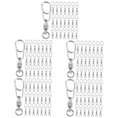 Émerillons de pêche Mipcase pour leurres et appâts : lot de 150 pièces anti-torsion