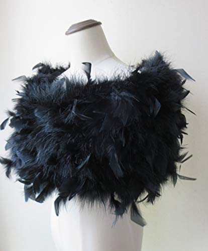 Women Real Ostrich Feather Cape Shawl For Bridal Winter Wedding Party Fluffy3