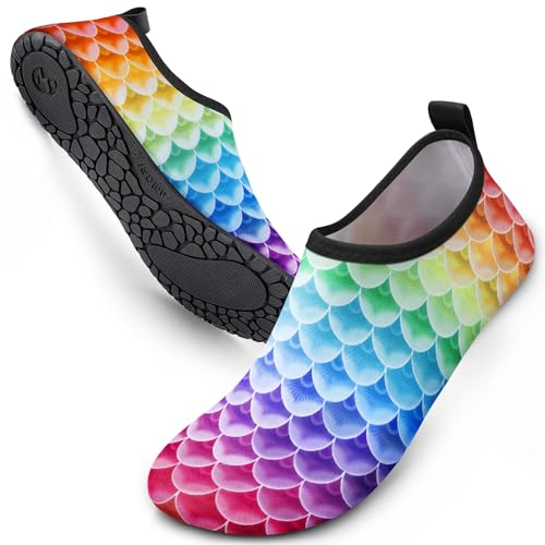 Image of SIMARI Water Shoes for Women Men Swim Aqua Socks Beach Pool Essentials Barefoot Surf River Boat Kayak Sea Yoga Sand Exercise Sport Accessories Breathable Quick-Dry Adult Youth Kid Size SWS001