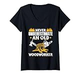 Design Woodsman per i vecchi boscaioli e falegnami che amano usare l'ascia e la motosega per il loro taglio di alberi e il lavoro di arboricoltore degli alberi.