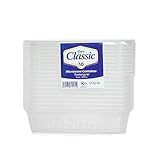 10 Pack Rectangular Plastic Food Containers with Lids, Leak Proof, BPA Free, Microwave, Fridge & Freezer Safe, Recyclable, Washable, 500ml