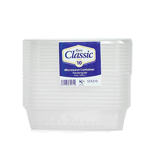 Contenitori rettangolari in plastica per alimenti