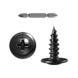 (400 Pcs)#8×1/2' Black Truss Head Wood Screws Quick Metal Self Tapping Zinc Oxide