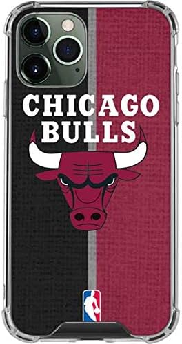 Skinit Clear Phone Case Compatible with iPhone 12 Pro - Officially Licensed NBA Chicago Bulls Canvas Design