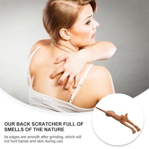 Gratte-dos bois artisanal sculpture chat masseur bien-être durable