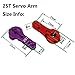 10PCS ShareGoo 25T Aluminum Servo Horns Arms M3 Threads Metal Steering Arm for RC Car Truck Buggy Airplane-Red