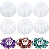 6 Pieces Flower Pour Cup for Paint Pouring 6/7/8/9/10 Slot Acrylic Paint Tools Supplies Flower Strainer for DIY and Creating Patterns Art Supplies(White)
