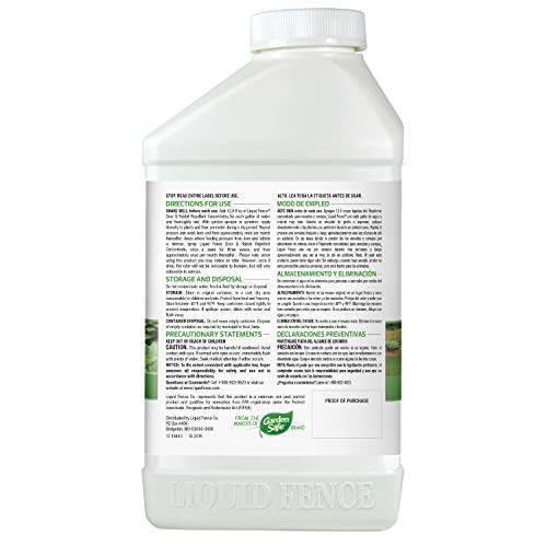 Liquid Fence Deer & Rabbit Repellent Concentrate, 32-Ounce