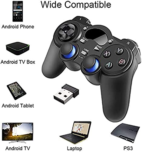 ELECDON USB Wireless Gaming Controller Gamepad, Wireless Controller PC Game Controller for PC,for PC/Laptop Computer(Windows XP/7/8/10) & PS3 & Android & Steam - [Black]