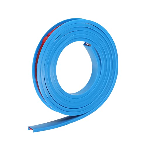 Image of uxcell U Shape Furniture Edge Banding, 2M Self Adhesive Flexible Edging Trim, 5x12mm TPE Edge Guards for Cabinets Furniture Repair Restoration, Blue