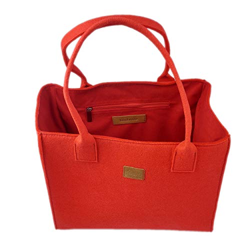 Sac en feutre rouge Venetto pour femme et homme style sac à main