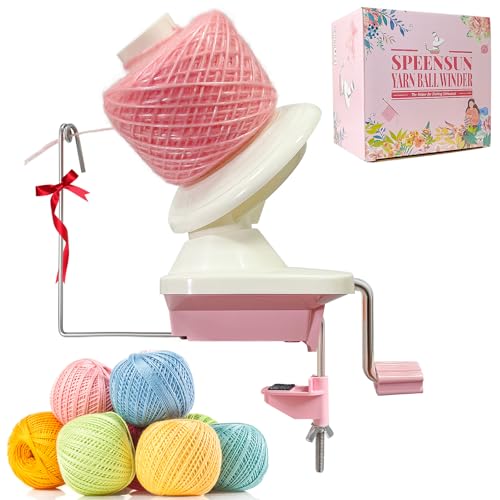 SPEENSUN Yarn Winder | Yarn Ball Winder | Easy-Fit ABS Yarn Cake Winder for Knitting & Crochet Quiet Operation Creates Neat Yarn Cakes(3.5 oz)- Essential Tool for Knitting Enthusiasts