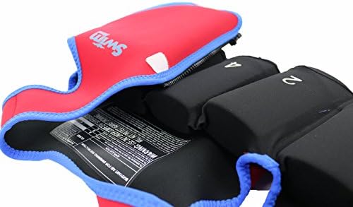 SwimMad Child's Swimming Jacket 18-30Kg 3-6 Years (Red/Blue) - 8 Removable Floats