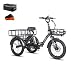 Fafrees F20 Mate Elektro-Dreirad | Klappbar, 48V Akku, 65Nm Motor | 20"×3.0 Allwetterreifen, 180kg Lastenfähigkeit, Senioren-E-Bike (18Ah - mit Frontrahmen + großem Heckrahmen, Grauer Stil 2)