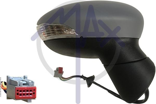 MAX MFD311-R Specchietto retrovisore esterno termico asferico per regolazione elettrica specchio Dx Compatibilità con FORD Fiesta Mk6 Hatchback JA8, JR8 Fiesta Mk6 Van Fiesta Mk6 Sedan