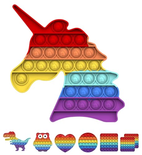 Bdwing Push Bubble Sensory Fidget Spielzeug, Silikon Sensorisches Zappeln Spielzeug Autismus Special Needs Stress Reliever Besondere Bedürfnisse Entpacken Stressabbau Reliever für Kinder Erwachsene