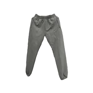 Solid Sweatpants Men Women West Pants Fleece Cotton Season Trousers Zipper Pocket