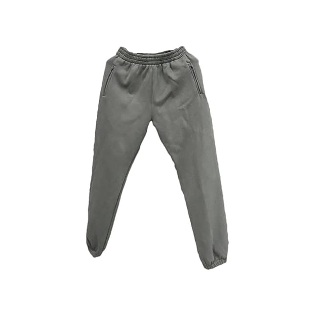 Solid Sweatpants Men Women West Pants Fleece Cotton Season Trousers Zipper Pocket