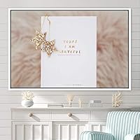 Framed Canvas Wall Art Pressed Quotes 3D Chic Inspirational Multicolor Pop Art Quotes Typography Ultra Whimsical - 16x24 inches