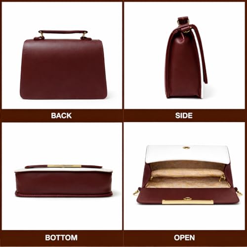 Image of ETLIS Women's Stylish Sling Bag | Faux Leather Crossbody Handbag with Gold Chain Strap | Small Shoulder Purse for Daily Use, Party & Travel