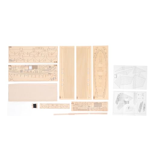 Keenso 1:130 DIY Sailing Boat Kit DIY Hobby Wooden Ship Science Equipmen Assembly Model Classical Wooden Sailing Boats Scale Model Decoration for Teenager Adults Home Office Decoration Gift - Image 4