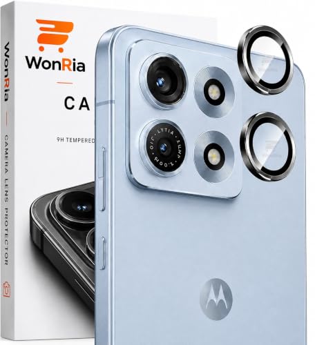 Image of WonRia Pack 2 - Camera Lens Protector Ring for Motorola Edge 70 Max 5G Camera Aluminum Alloy Rings, Ultra-HD Metal Frame- Black