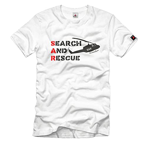 T-Shirt Hélicoptère SAR Recherche et Sauvetage Blanc pour Vos Sorties Casual 4XL