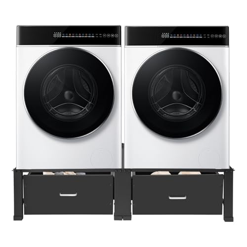 Czyurachel Soporte Doble para Lavadora y Secadora, Negro