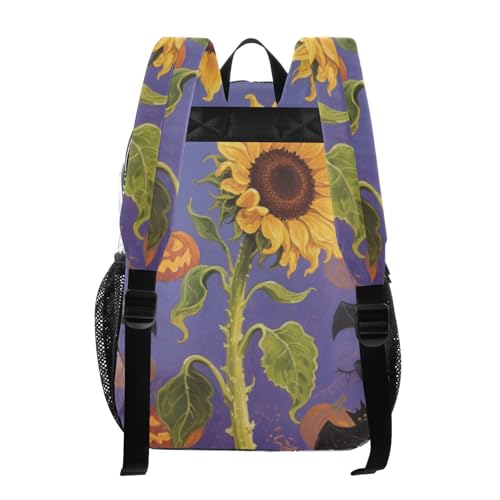 Halloween Orange Pumpkin Sunflower Backpack For School Clear Clear Bookbag For Girls Boys Transparent Seethrough PVC Backpacks3