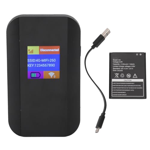 Image of Luocute 4G LTE Mobile WiFi Hotspot, 10 Users 500Mbps High Speed Wireless Router with SIM Card Slot and Color Screen, Computer Routers for Home Travel Business