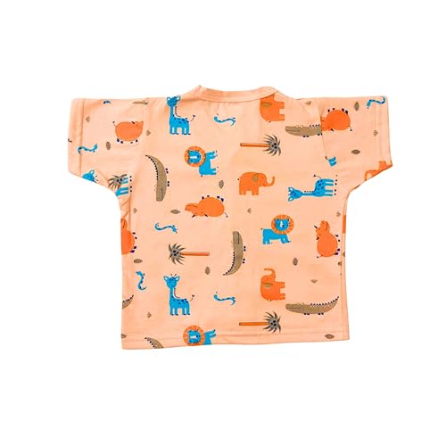 Image of Lil' Shark Baby Cotton T-Shirt & Shorts Set | 100% Pure Cotton Summer Wear for Baby Boys & Girls | Soft, Breathable Infant Casual Outfit | Printed T-Shirt with Shorts Set