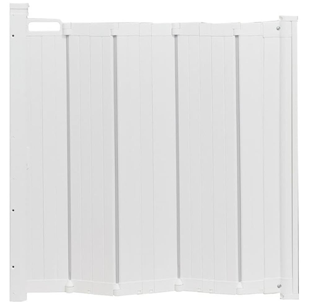 Safetots Barrière Automatique Rétractable pour Bébé, Barrière Pliable pour Escalier, Sécurité Rétractable pour Bébé, 55cm - 89cm, Couleur Blanc
